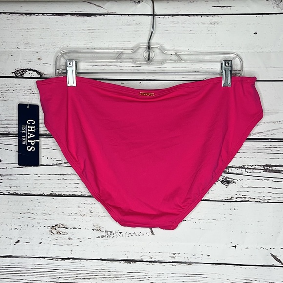 Chaps NWT Size 16 Hot Pink Bathing Suit Swim Brief Bottom - Picture 2 of 3
